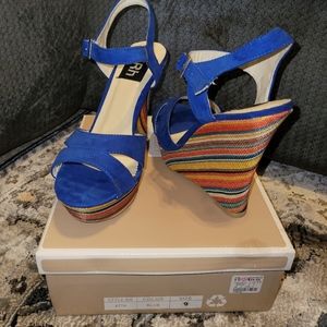 Size 9, worn once,  wedges